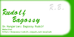 rudolf bagossy business card